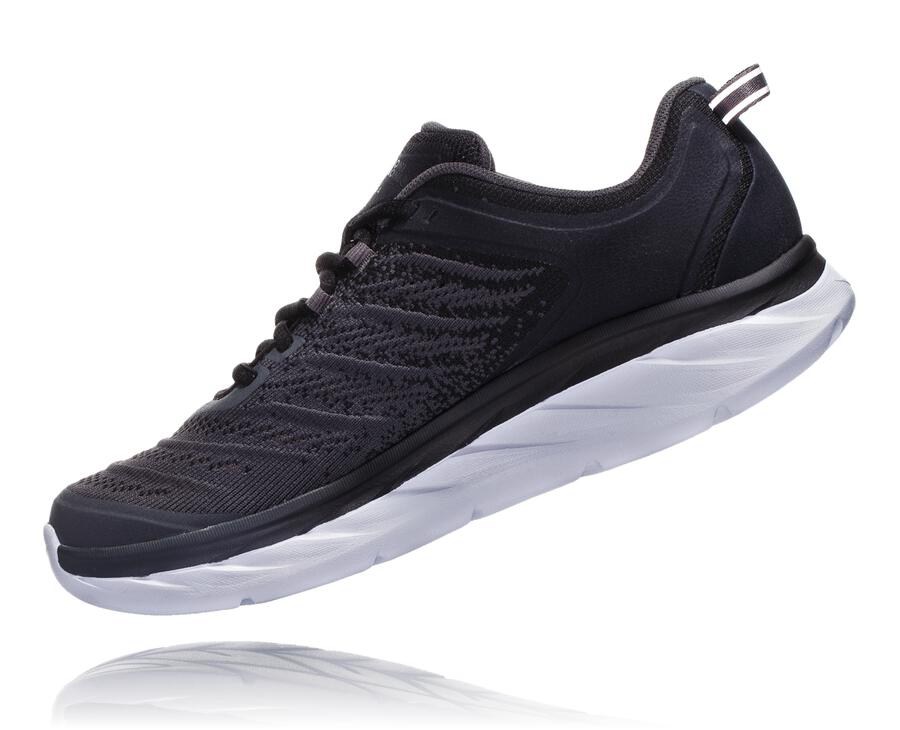 Hoka One One Running Shoes Mens Black/White - Akasa - 76214USIX